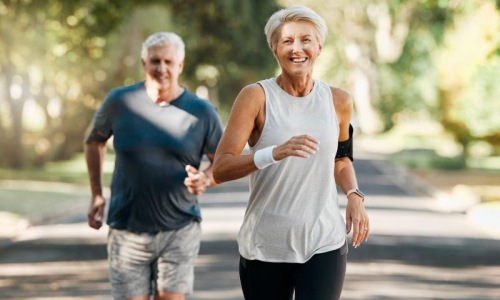 Find your perfect fit at Electric City a man and woman running